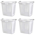 Set of 4 Heavy Duty Plastic Laundry Hamper Dirty Clothes Basket