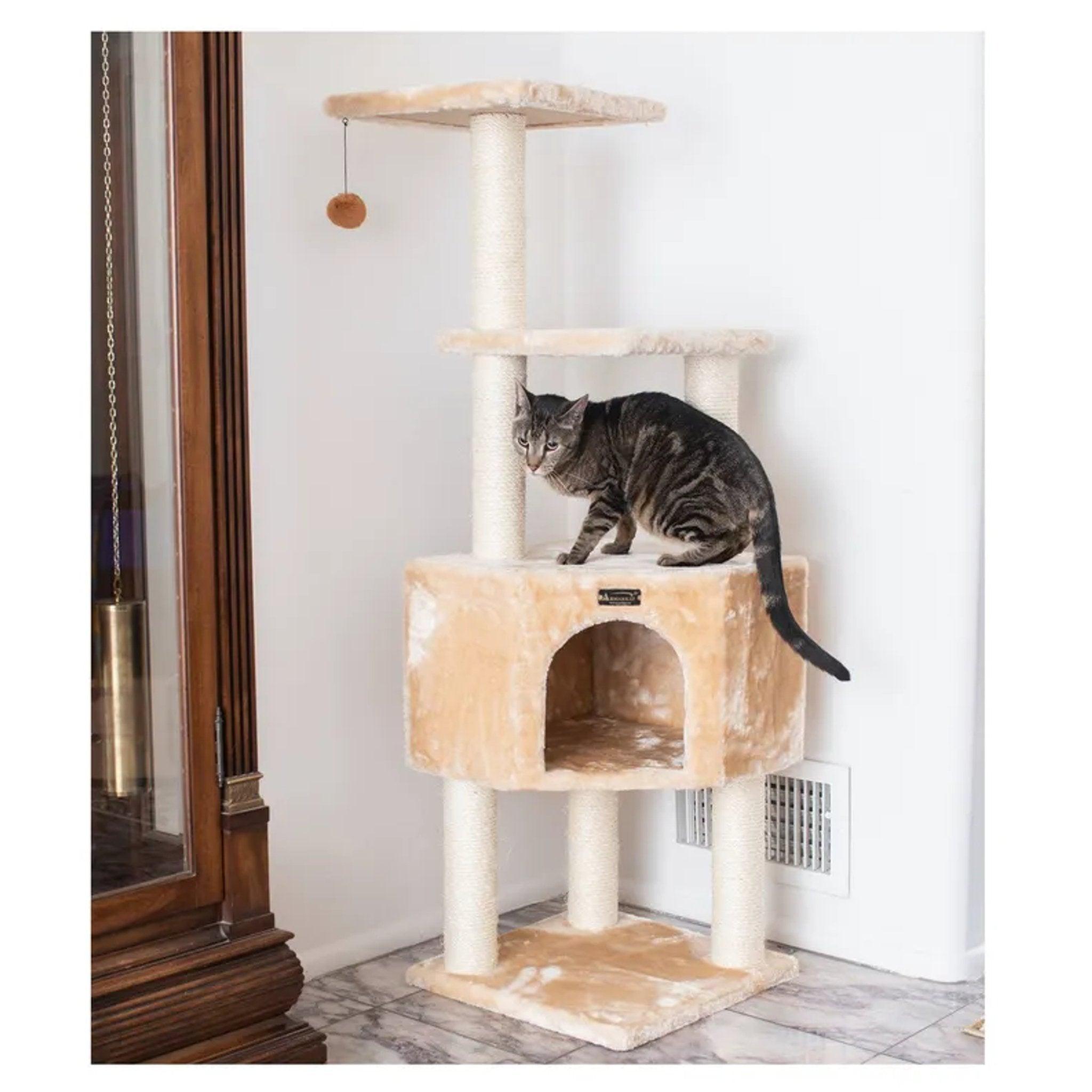 Armarkat Classic 48-Inch Cat Tower for Kittens in Beige